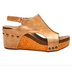 Corkys Footwear Carle Casual Wedge (Taupe)